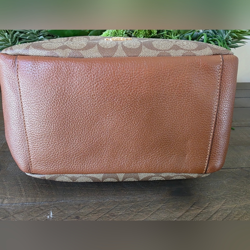 Coach Pennie Shoulder/Crossbody Bag In Signature Canvas With Leather Trim - Picture 11 of 12